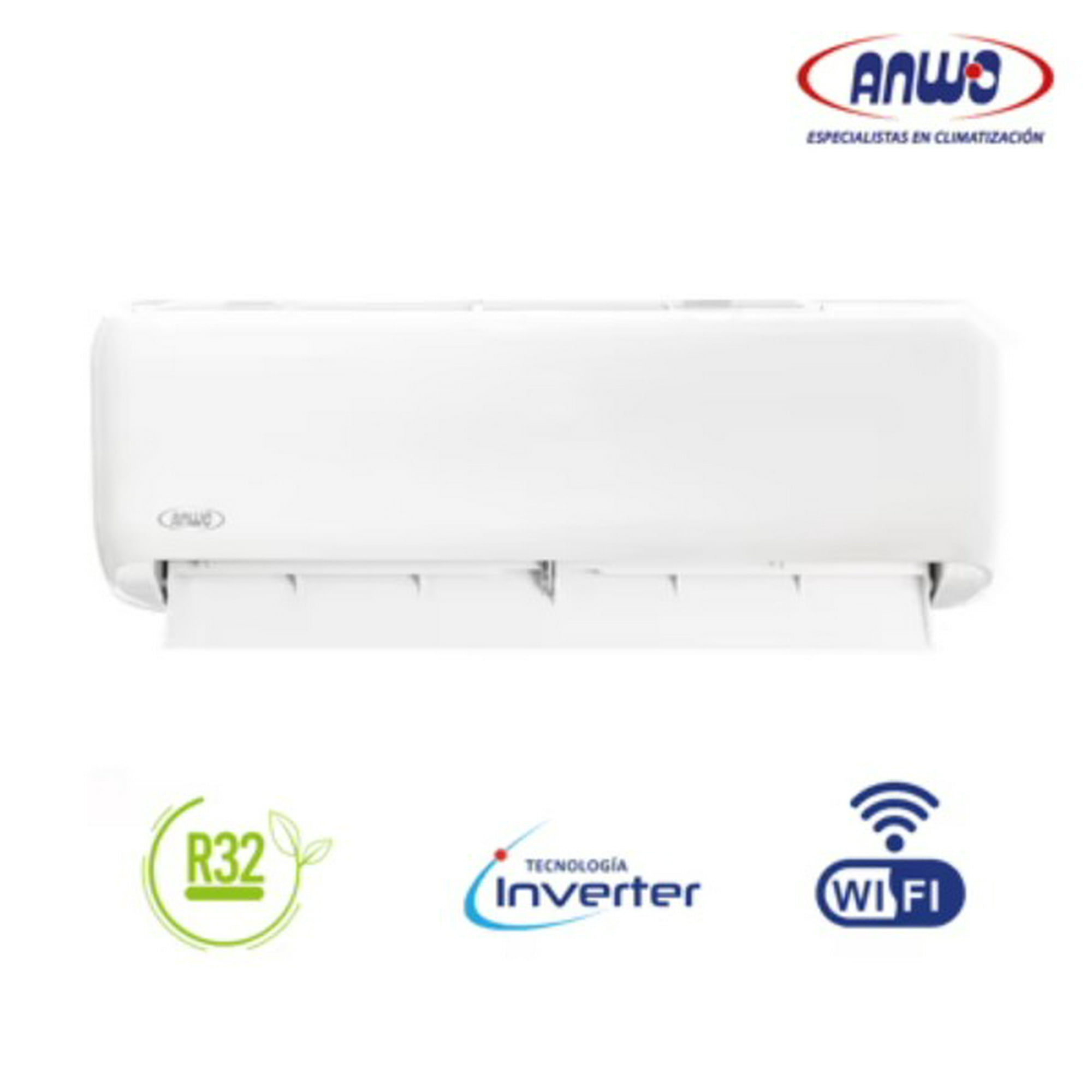 Aire Acondicionado De 12000 Btu Tipo Split Muro Inverter Anwo