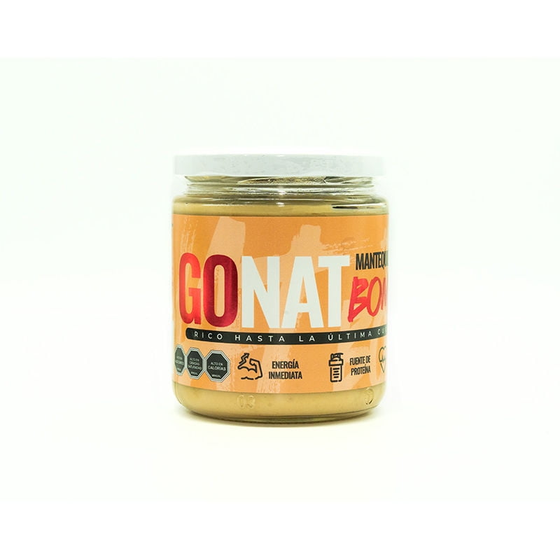 Mantequilla Maní Bombom Chocolate Blanco Frasco 420 g Go Nat