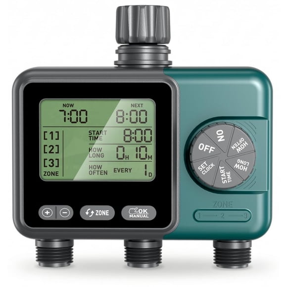 Temporizador de Riego Rvwsx Programable para 3 Zonas