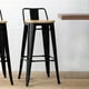 thumbnail image 2 of Pack 4 Taburetes Tolix Negros (madera clara) 77 cm | Bar Cocina, 2 of 9