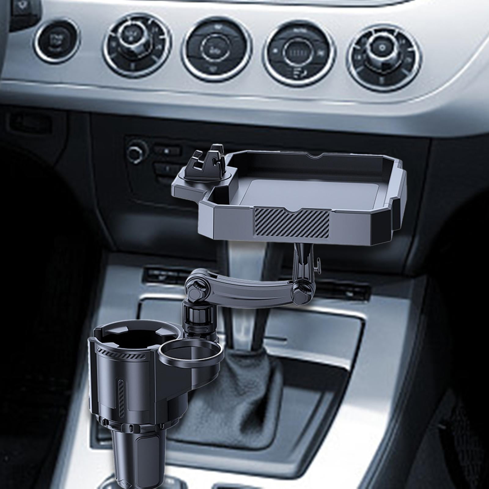 Nishiyuenyi - Bandeja Extensora Para Portavasos De Coche, Bandeja Multifuncional Para Coche, Accesorios Giratorios Para Coche L
