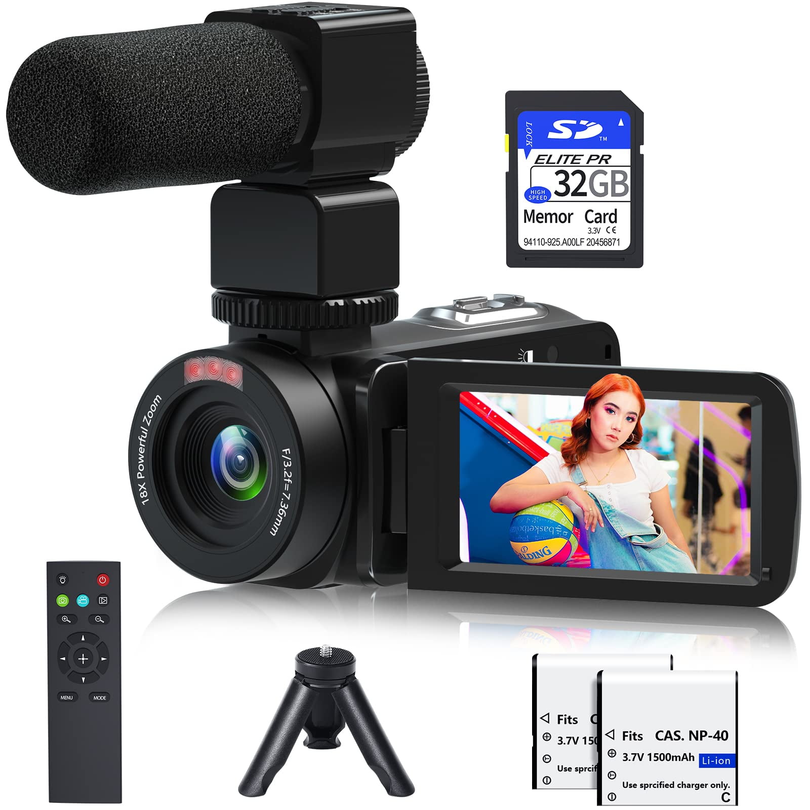 Vitek - Videocámara Vetek 1080p 30mp Camcorder Con Visión Nocturna