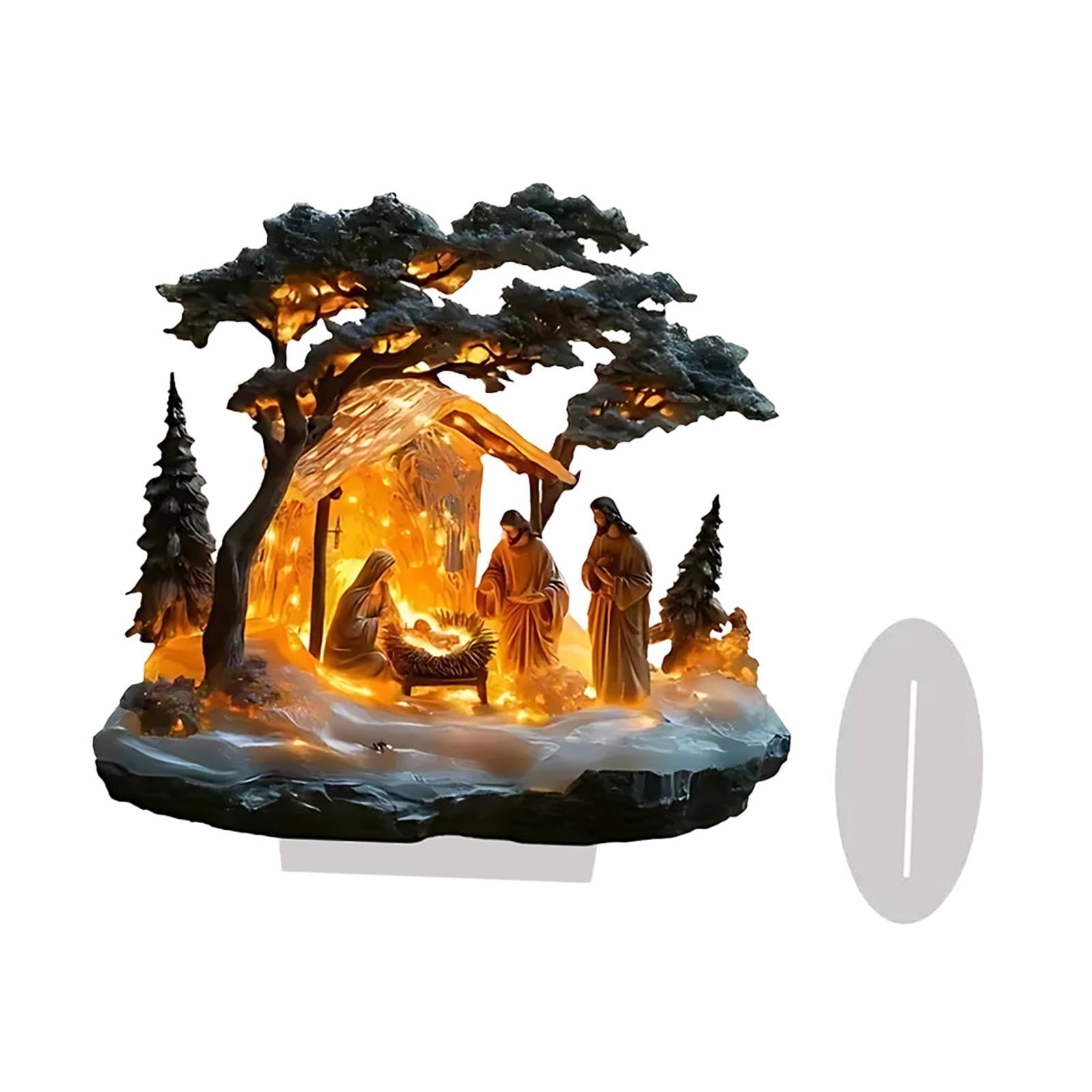 Bothyi - Figura De Nacimiento De Jesús, Estatua Navideña Para Centros De Mesa De Dormitorio Y Pasillo