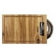 thumbnail image 1 of Tabla De Madera Acacia Con Bowl De Acero Circular Wayu Cocina, 1 of 3