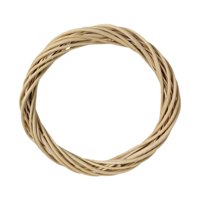 Bothyi - Corona De Ratán Hecha A Mano De 12 Pulgadas, Corona Artificial Para Bodas, Halloween, Interior Y Exterior, Color Madera