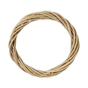 Bothyi - Corona De Ratán Hecha A Mano De 12 Pulgadas, Corona Artificial Para Bodas, Halloween, Interior Y Exterior, Color Madera