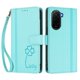 thumbnail image 3 of Funda Cartera Trébol para Xiaomi Poco M7 4G con Ranuras Tarjetas y Carga Inalámbrica Verde menta, 3 of 6