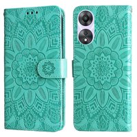 Funda Tipo Cartera Foxdock Para Oppo A78 5G , Diseño Girasol En Relieve, Cuero Pu, Cierre Magnético, Soporte Y Tarjetero
