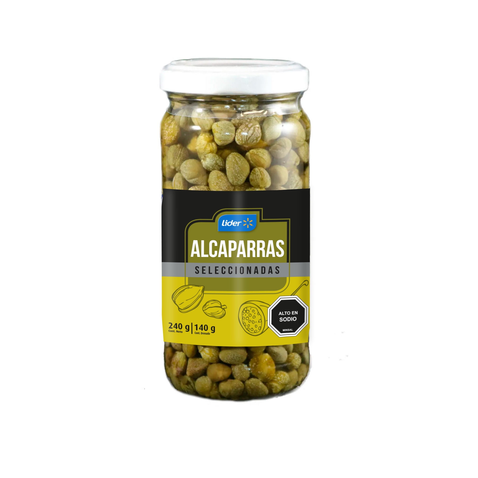 Alcaparras Frasco 240 g Lider