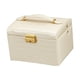 thumbnail image 5 of Caja De Almacenamiento De Joyas Multicapas Para Relojes Regalo De Novia Mujeres Niñas Blanco, 5 of 5