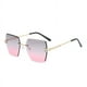 thumbnail image 5 of Trendy Oversized Rimless Sunglasses for Women - UV Protection Metal Eyewear for Outdoor Hiking, 5 of 5
