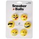 thumbnail image 1 of Juego de 6 pelotas desodorizantes para zapatos, diseño de emojis, suela suave, 1 of 7