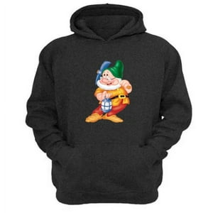 Genérico - Polerón Canguro Enano Blanca Diibujos Animados Gris Oscuro Talla S Unisex