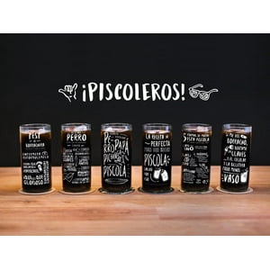 Green Glass - Piscoleros Juego De 6 Vasos Blanco
