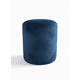 thumbnail image 2 of Puff Redondo Azul Felpa, 2 of 3