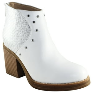 Danicolle Calzado - Botin Alto Alligator Blanco Danicolle