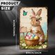 thumbnail image 4 of Letrero estaño metal conejo Pascua vintage conejo flor huevo primavera arte pared hogar granja cocina dormitorio 20x30cm, 4 of 6