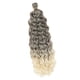 thumbnail image 4 of Peluca Rizada Transpirable Moda Elegante Sintético Para Boda Uso Diario Disfraz Gris Degradado 60cm, 4 of 4