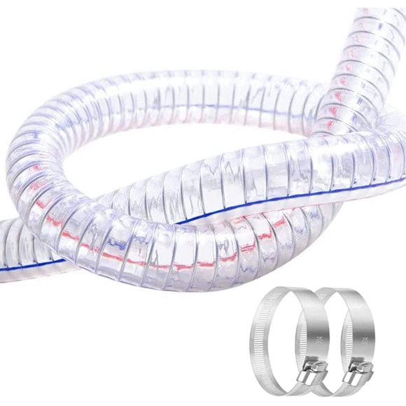 Manguera de alambre de acero, tubo de PVC para vacío de 1,5 cm x 4,4 cm, 1 m