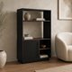 thumbnail image 2 of Buffet Aparador Negro Elegante Mueble Café Bar Organizador Comedor Living 70x38x110cm, 2 of 5