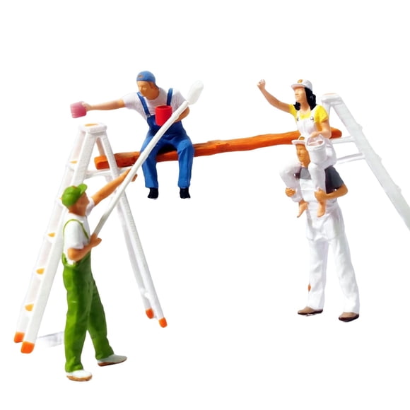 Pintado a Mano a Escala 1:64, Modelo de Pintor en Miniatura, Figuras, Escena de Mesa, Juguetes, Diseño de Escenas, Personas Pequeñas, Micro Decoración A