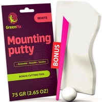 Masilla De Montaje Greenfix White Museum, 75 G, Adhesivo Extraíble