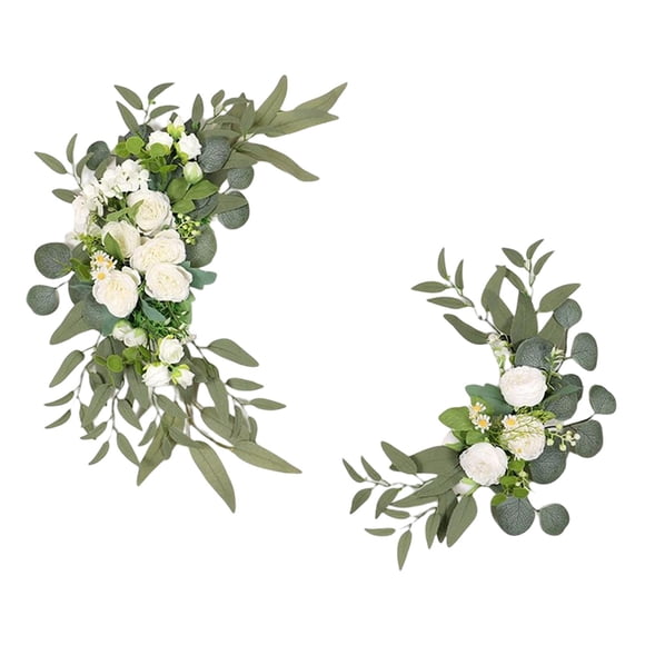2 Peonías Artificiales Hechas A Mano Con Flores Artificiales Para Ceremonia De Recepción De Fiesta, Color Blanco