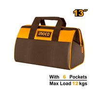 Bolso Bolsa Para Herramientas Ingco 13 Pulgadas 6 Bolsillos