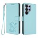 thumbnail image 1 of Funda de Gato tipo Libro para Samsung Galaxy S26 Ultra, Verde Claro, 1 of 6