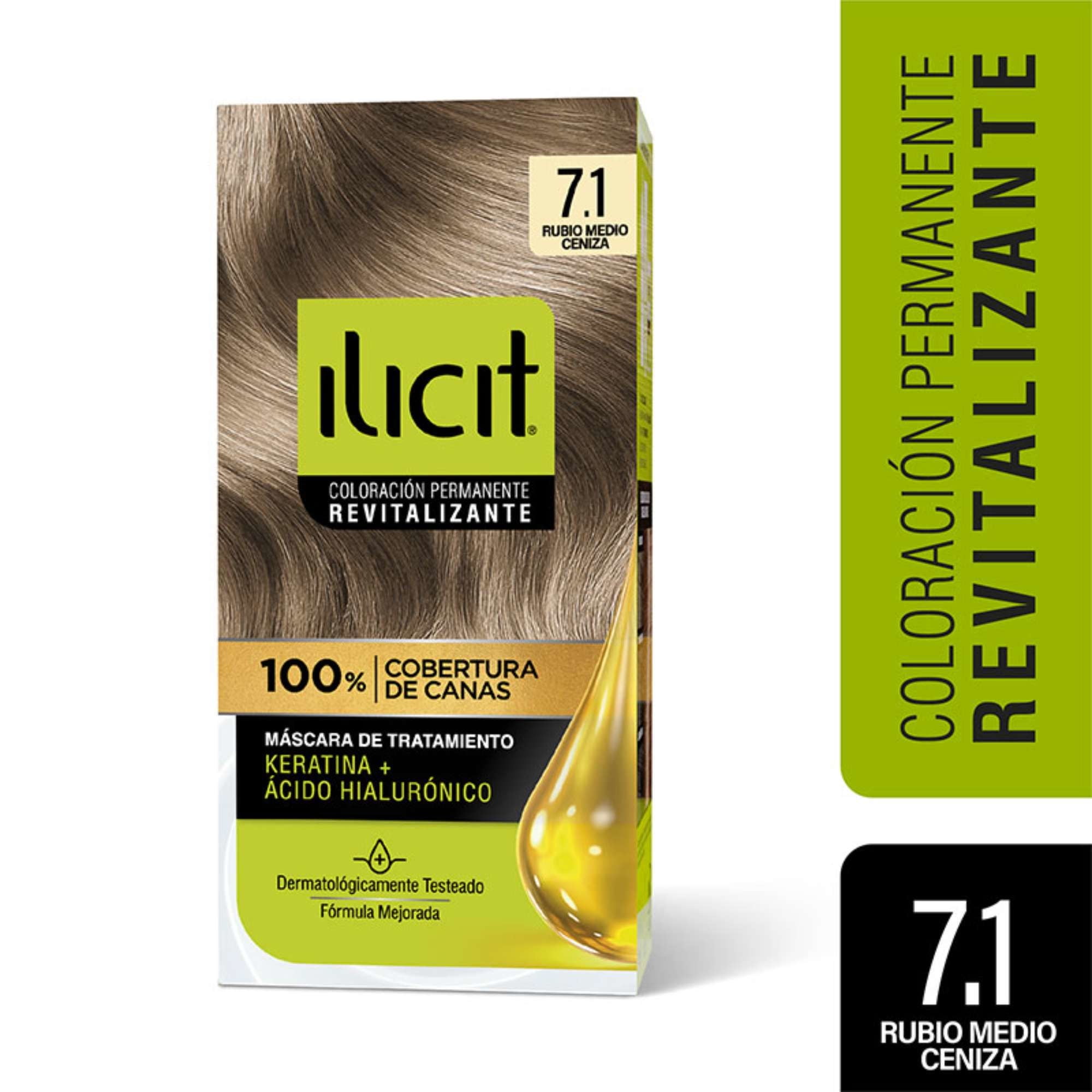 Ilicit - Coloración Cabello 7/1 Rubio Medio Ceniza