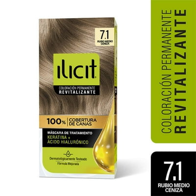 Coloración Cabello 7/1 Rubio Medio Ceniza 45 G Ilicit