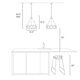 thumbnail image 4 of Candelabro KSANA de 3 luces con tambor dorado de 42 cm, 4 of 9
