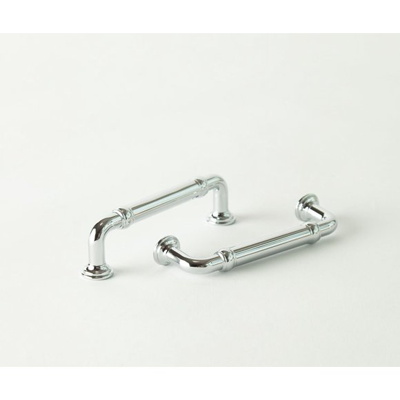 Tiradores para gabinete Lake & Loom Walden 96 mm, plata cepillada, paquete de 2