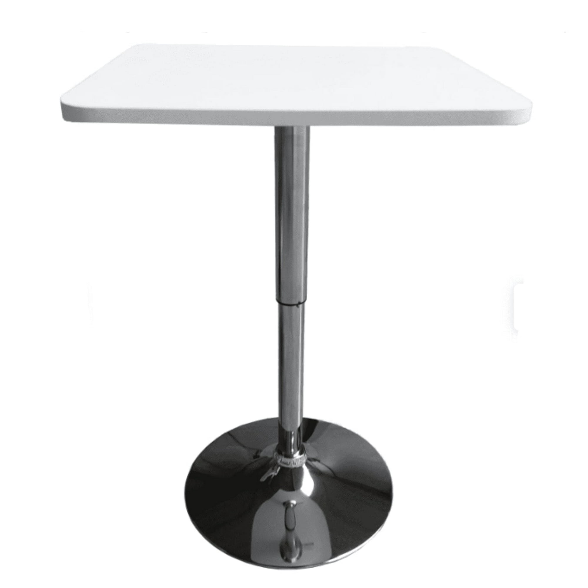 Artihogar - Mesa Comedor De Altura Regulable Cuadrada 60 Cm Color Blanco