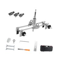 Ioensy - Abridor De Agujeros Para Cerradura De Puerta, Herramienta De Plantilla Práctica Para Carpintería, Puertas De Madera, Muebles Con 3 Cabezales