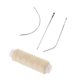 thumbnail image 5 of hilo de pelo de algodón tejido de la trama de costura hilo de decoración para la extensión del pelo de color beige, 5 of 5