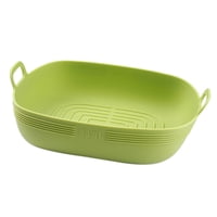 Bothyi - Freidora De Aire Cuenco De Silicona Ensaladera De Verduras Horno Resistente Al Calor Bandeja Para Hornear Rectangular Verde