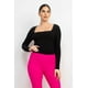 thumbnail image 1 of Top Negro con Escote Cuadrado y Fruncido Lateral S, 1 of 5