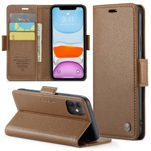 Caseme Tipo Cartera Iphone 11 Con Cierre Magnético, Rfid, Tarjetero, Soporte, Carga Inalámbrica