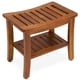 thumbnail image 1 of Banco de ducha de teca TeakCraft The Hermod de 53 cm con estante de 300 kg, 1 of 6