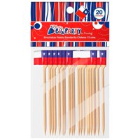 Big Party - Pack X 4 Brocheta Con Bandera Chilena 15 Centimetros 20 Und