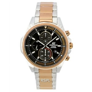 Reloj Casio Edifice Black Dial Two Tone Quartz Efr-S572Gs-1A Efrs572Gs-1 100M Men'S Watch