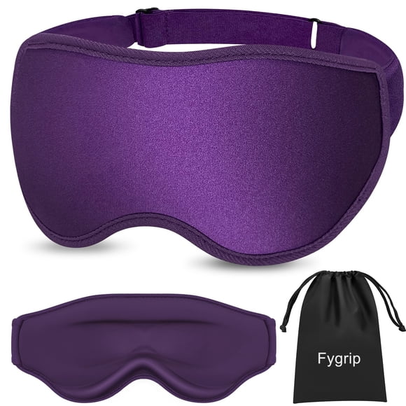 Máscara para Ojos FYGRIP 3D Sin Presión y Bloqueo de Luz Morada