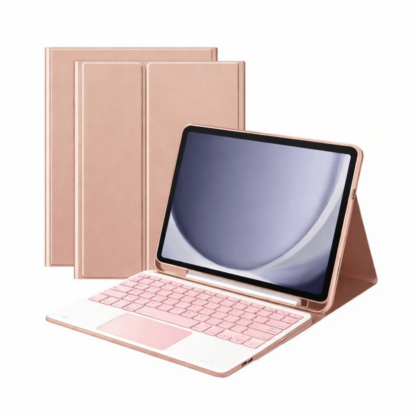Joigo - Funda Con Teclado Español Touchpad Para Ipad Air 11 M3 2025 Rose Gold