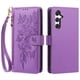thumbnail image 2 of Funda Billetera Floral en Relieve samsung galaxy A14 4G con Tarjetero y Cremallera Morado, 2 of 6