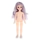 thumbnail image 5 of 28cm Ball Jointed Girl Doll Body DIY Cabello Rizado Púrpura Con Flequillo, 5 of 5