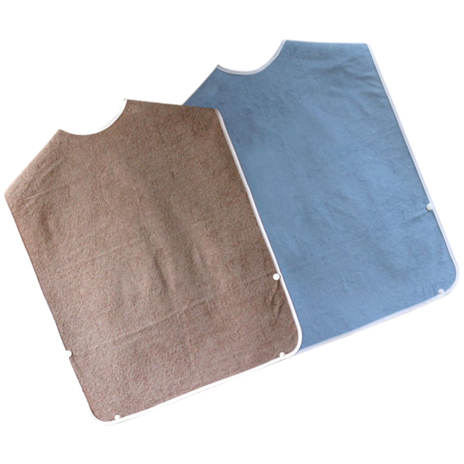Ioensy - Baberos Adultos Ropa Para La Hora De La Comida Protector Lavable Para Ancianos Hombres Mujeres 2 Piezas M