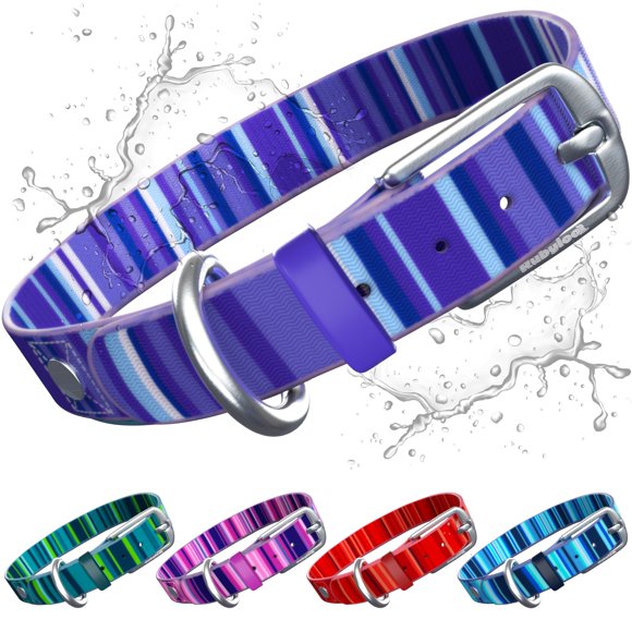 Collar para perros rubyloo impermeable M 2.5 cm morado