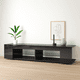 thumbnail image 2 of Mueble de TV Moderno Negro con Luces LED y Compartimentos, 2 of 7