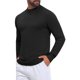 thumbnail image 5 of Suéter de Cuello Alto Simulado de Hombre con Costillas Manga Larga Pulóver Suéteres Casuales S Negro, 5 of 6